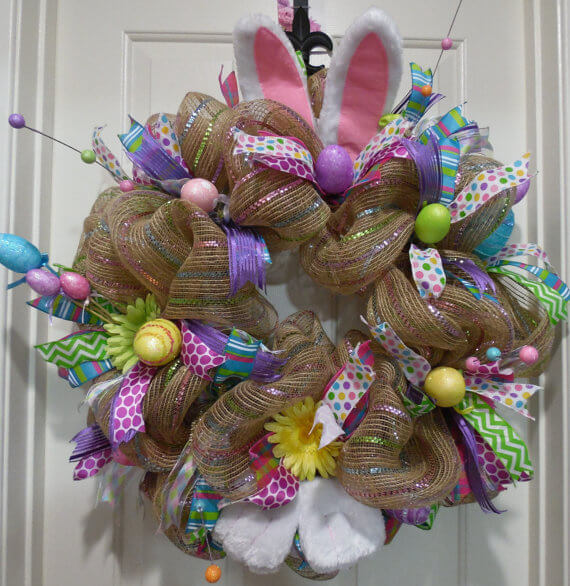 Springtime Easter Bunny Wreath
