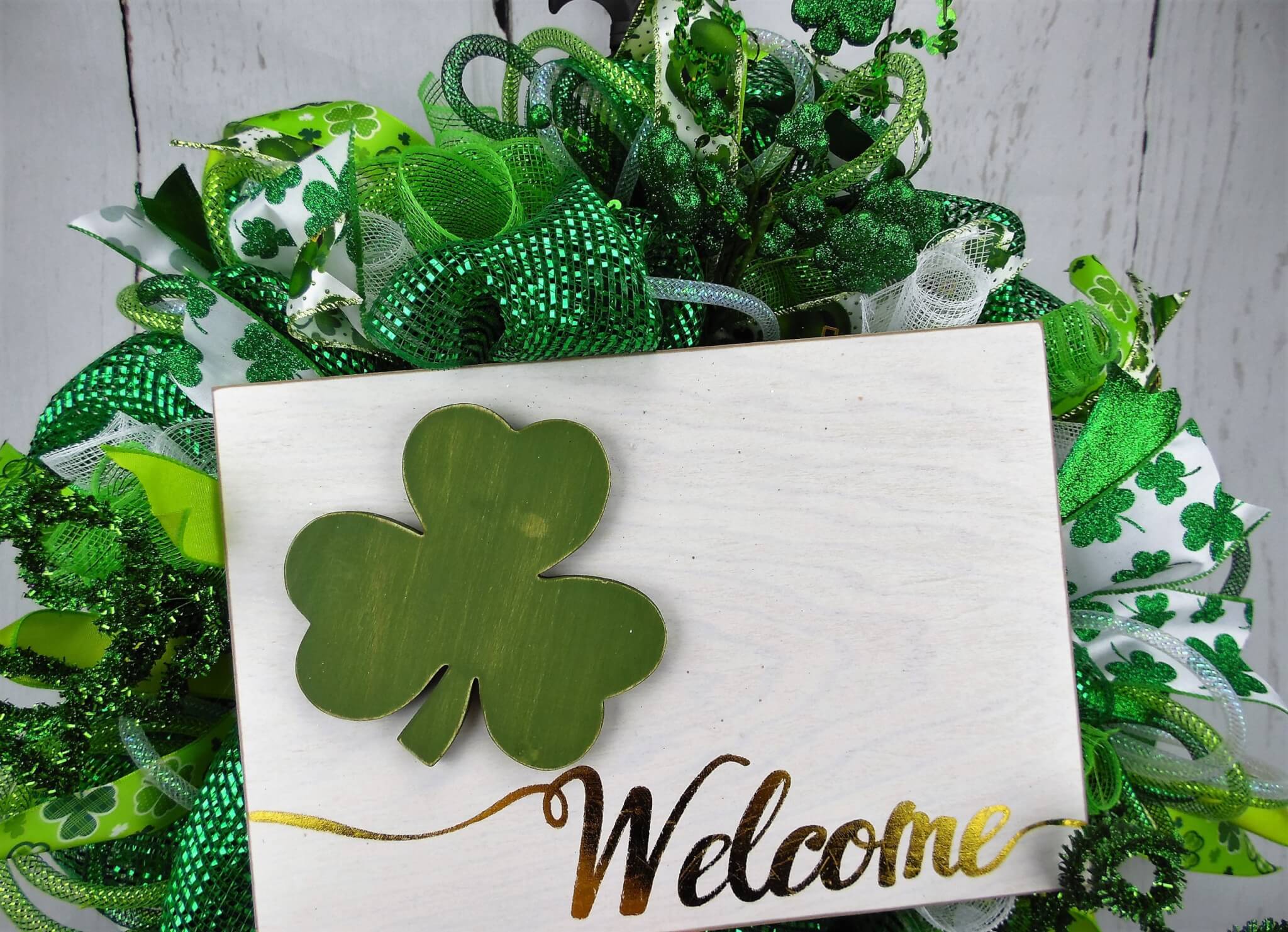 St. Patrick's Day Welcome Wreath