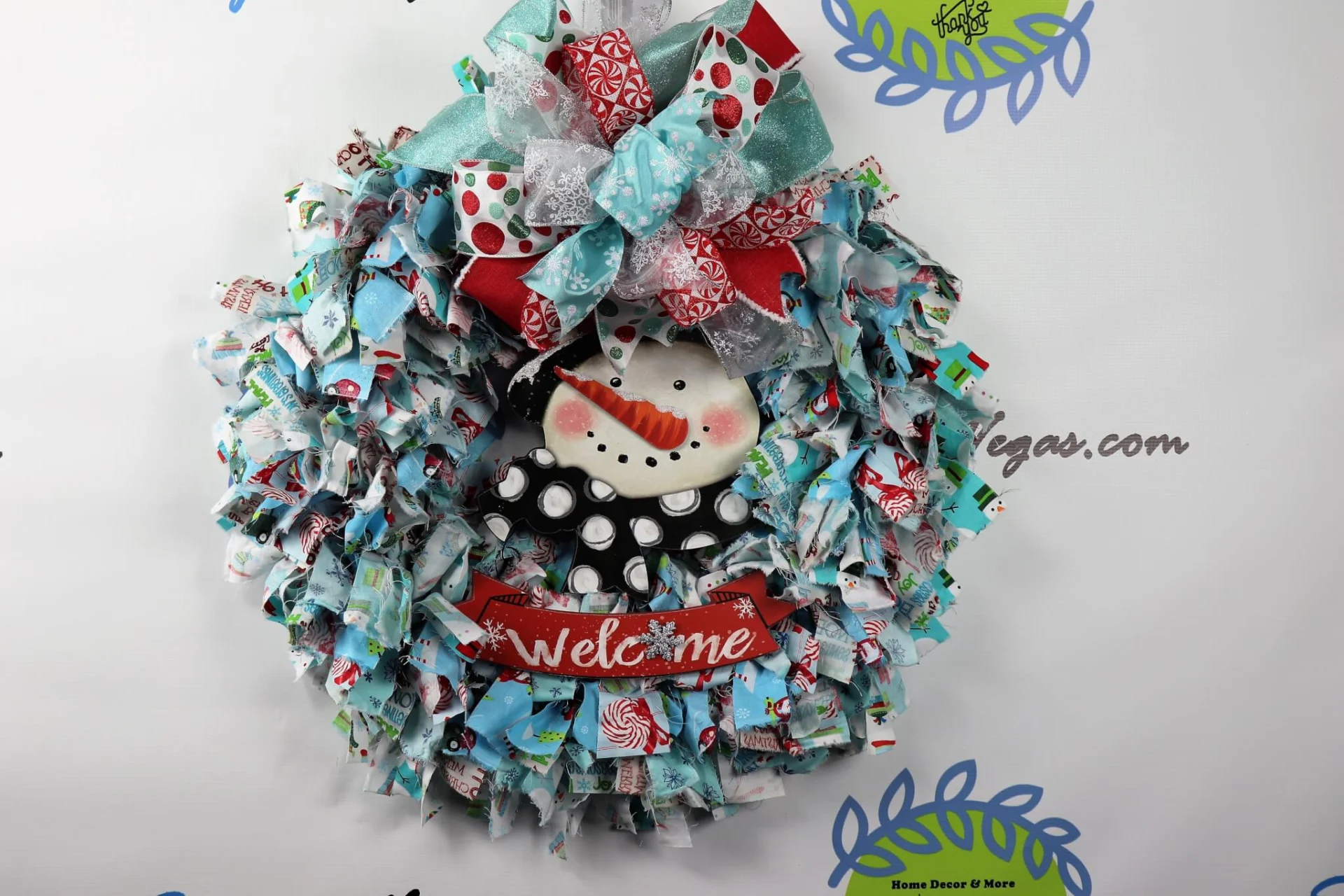 Snowman Rag Wreath
