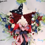 Patriotic Rose Star Fourth of July Wreath