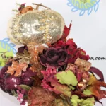Fall Centerpiece Pumpkin Glam 1 Fall Sequin Pumpkin Glamourous Centerpiece 0