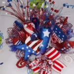 July 4th Fireworks Patriotic Wreath Stars and Stripes 0