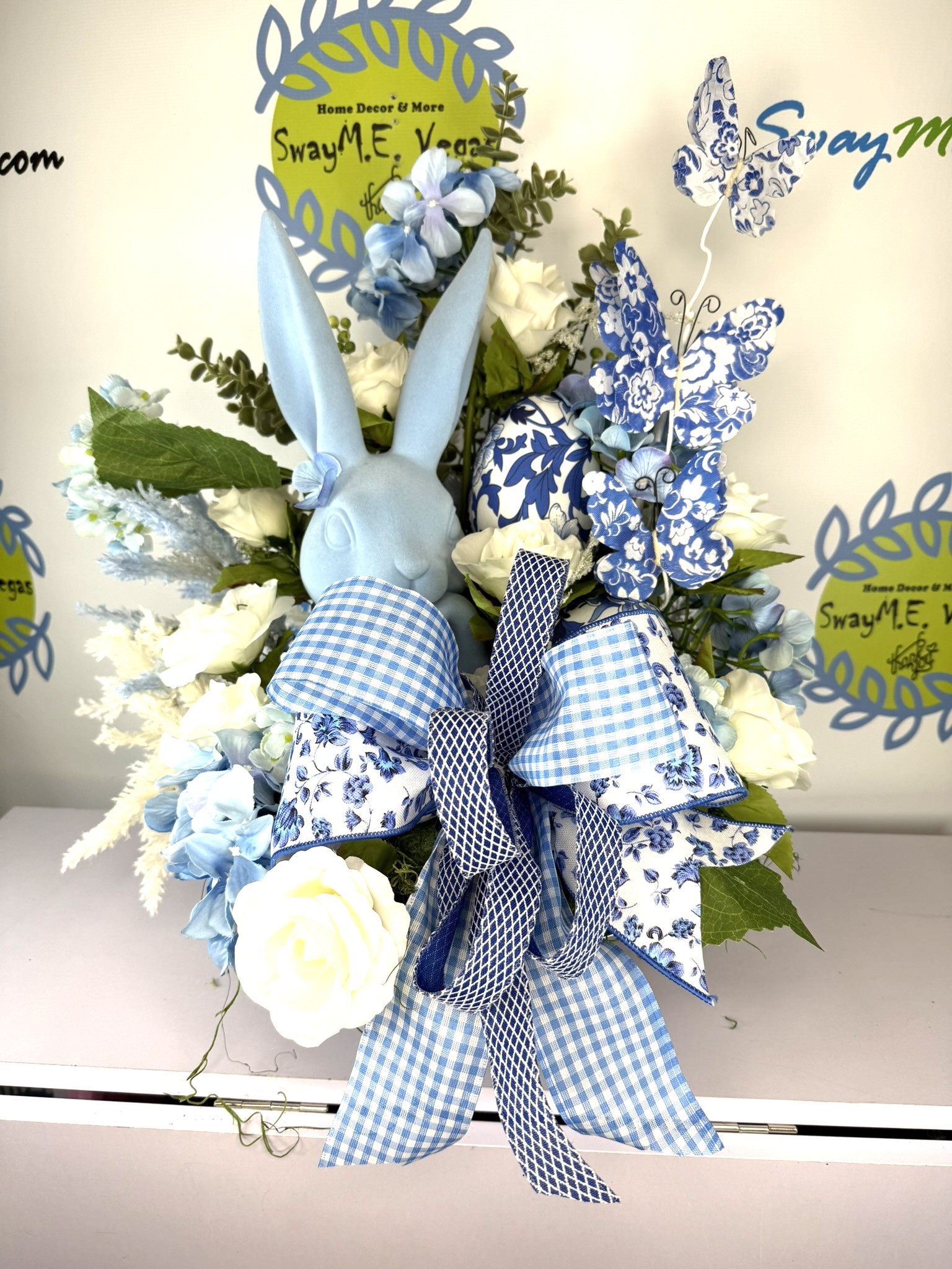 Easter Centerpiece Blue Bunny 2 Easter Centerpiece Blue Bunny