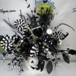 Black & White Halloween Pumpkin Centerpiece 6 Black White Halloween Pumpkin Centerpiece (3)