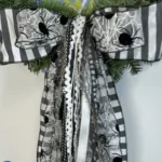 Black & White Halloween Spider Bow 5 Black White Halloween Spider Bow (5)