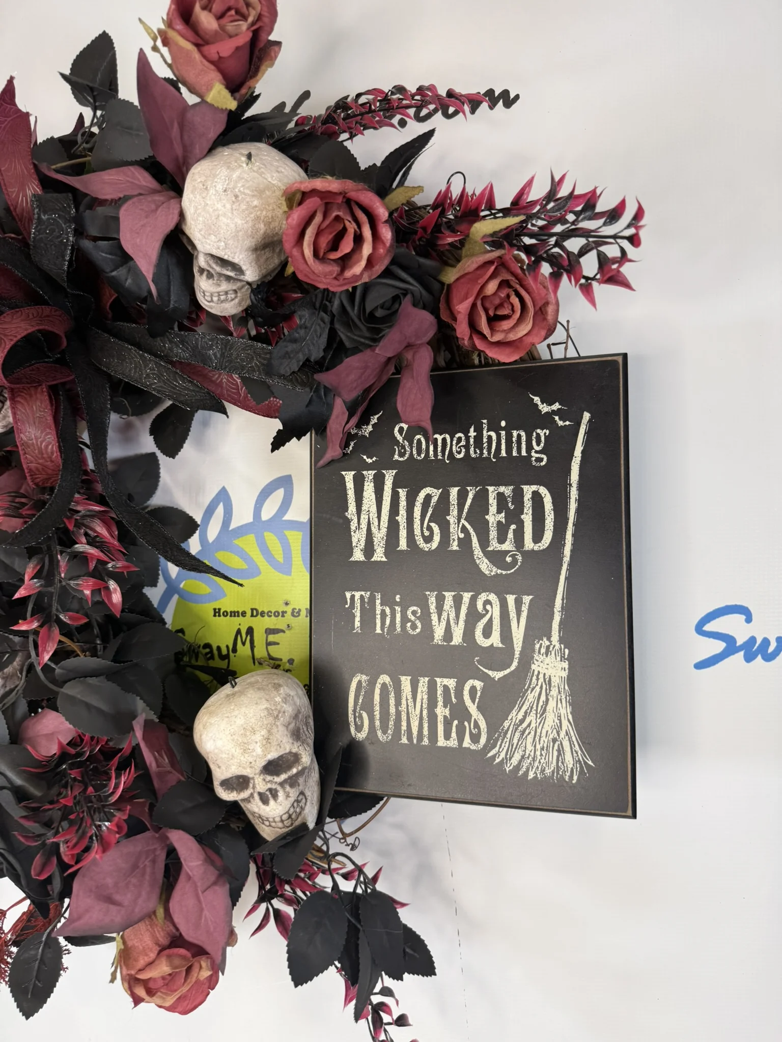 Gothic Skull Halloween Wreath (19)