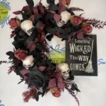 Gothic Skull Halloween Wreath 5 Gothic Skull Halloween Wreath (2)