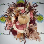 Fall Pink Burgundy Ivory Wreath with Velvet Pumpkins Hydrangeas 2 il fullxfull.3250367027 j65m