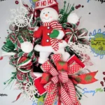 Snowman Christmas Wreath Red Green White 2 il fullxfull.3387650330 pkhf