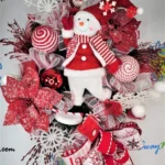 Snowman Christmas Wreath Red White 1 il fullxfull.3387667756 suag