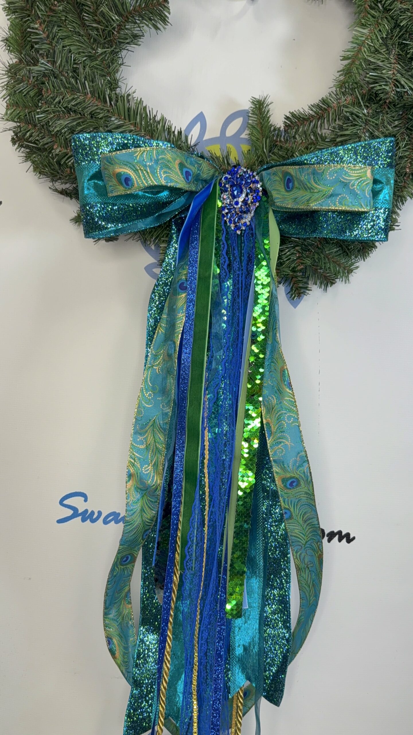 Peacock Christmas Bow 4 Peacock Christmas Bow (1)