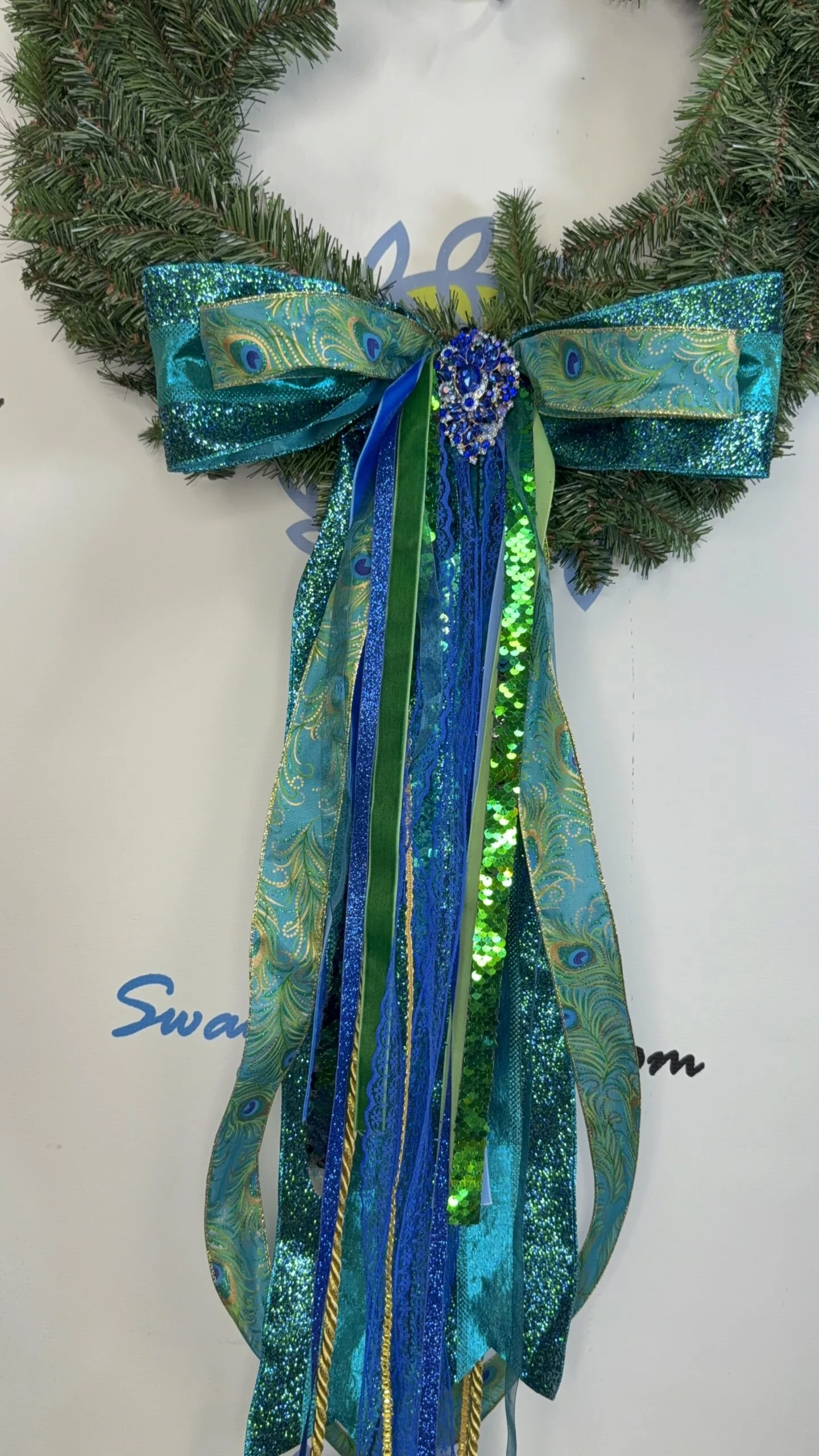 Peacock Christmas Bow 4 Peacock Christmas Bow (1)