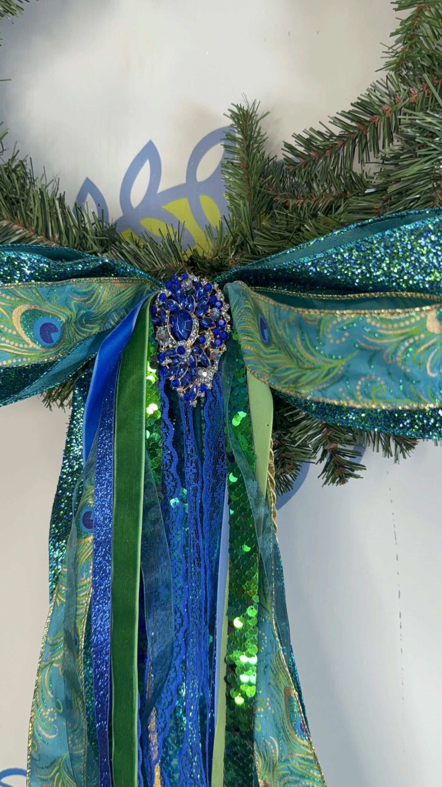Peacock Christmas Bow (2)