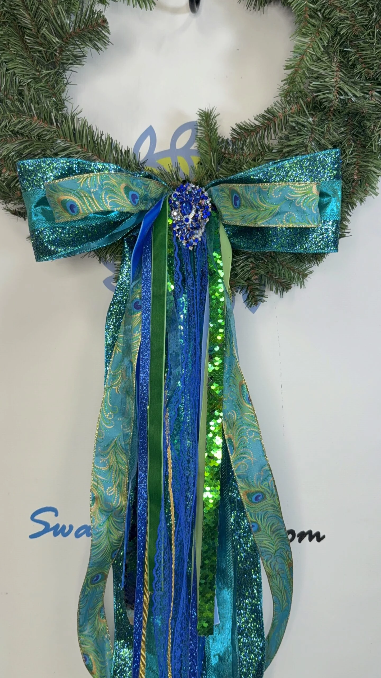 Peacock Christmas Bow (8)