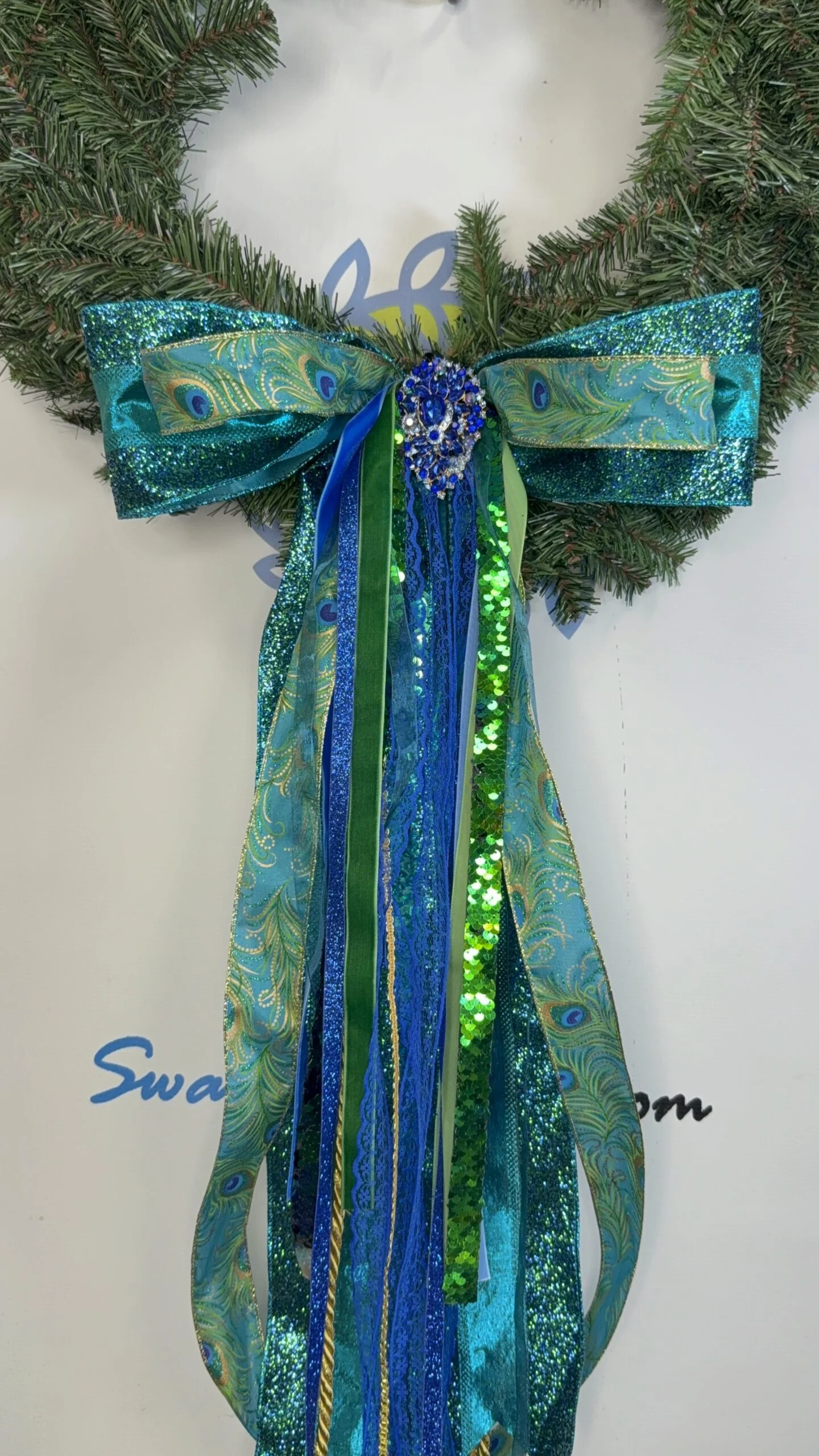 Peacock Christmas Bow (9)