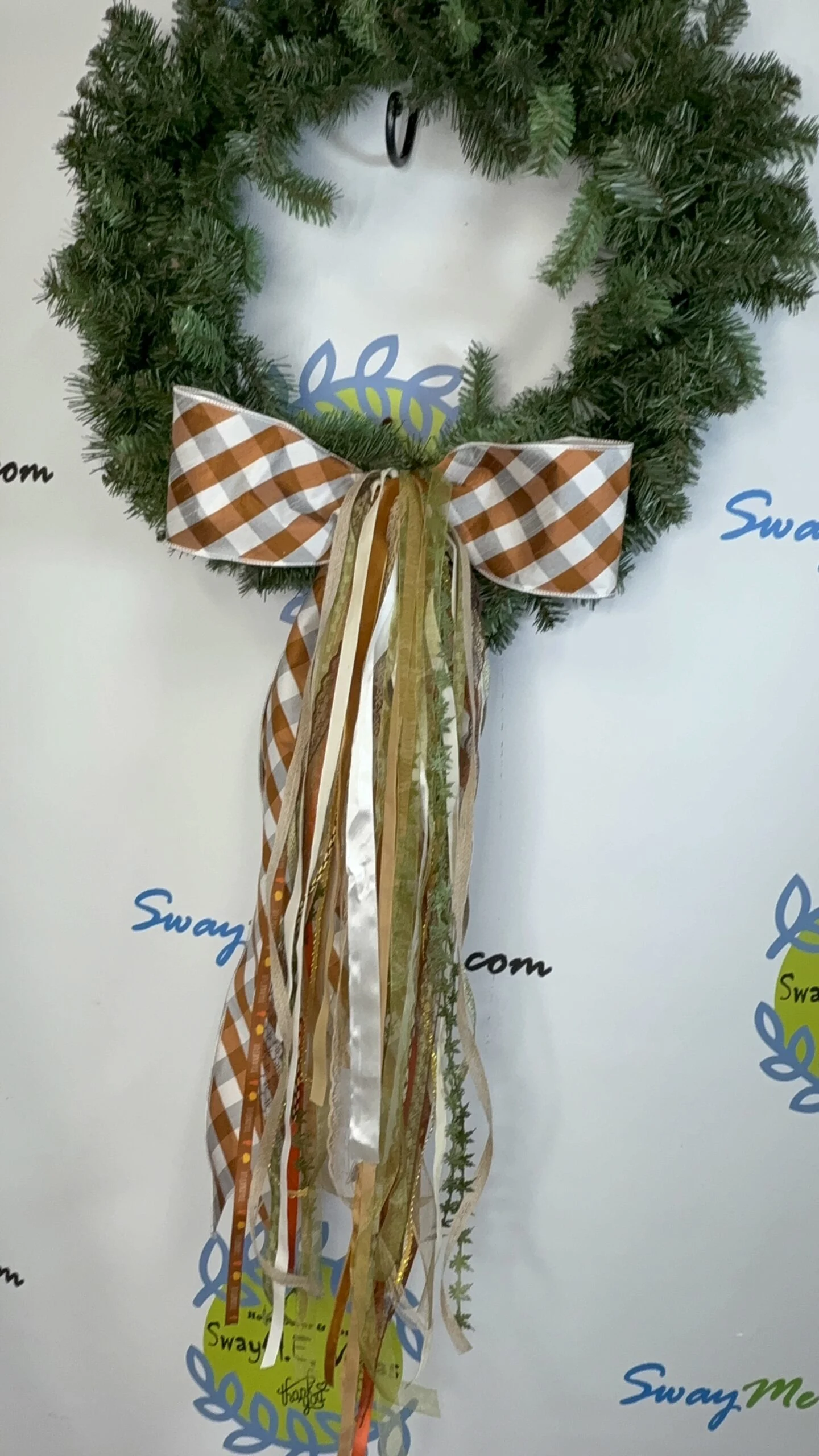 Rustic Check Fall Bow (2)