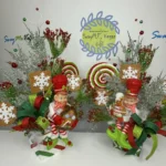 Set Of 2 Christmas Elf Centerpieces (20)
