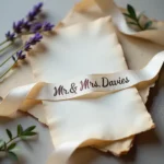 wedding custom ribbon print